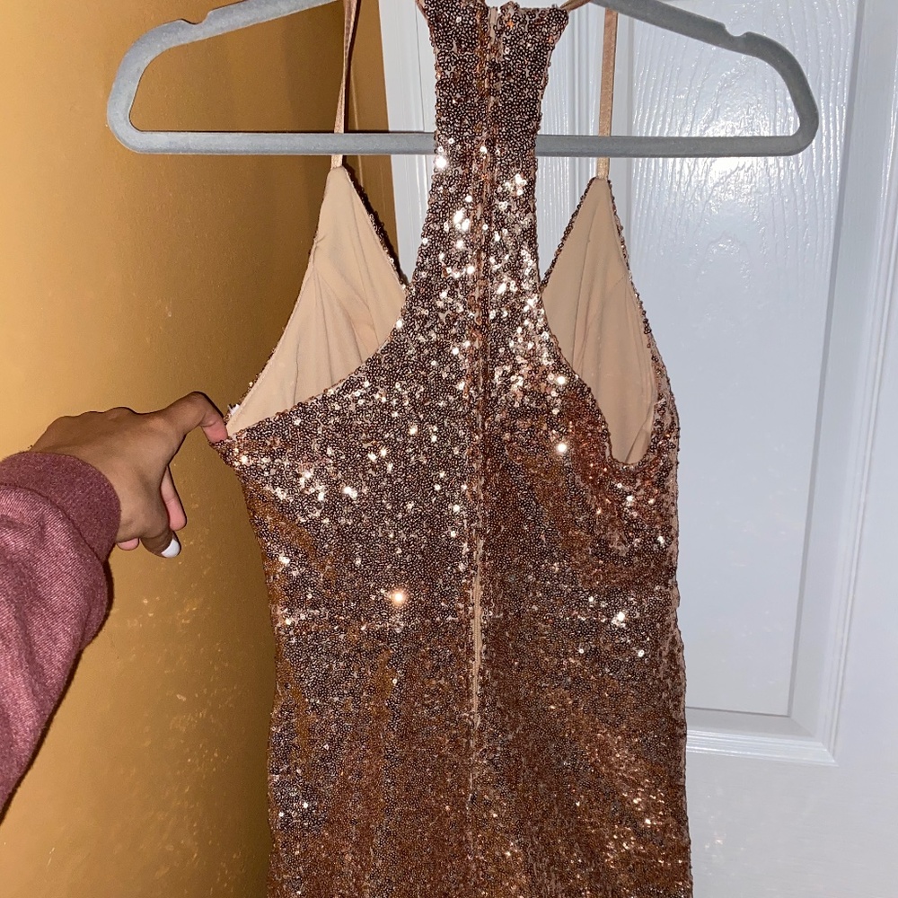 Rose Gold Sequin Dress